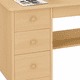 thumbnail image 2 of Mesa de Trabajo – Madera Clara, Estructura Negra y 3 Cajones Amplios, 2 of 8
