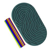 Bothyi - Tablero De Actividades Sensoriales De Silicona Con Forma De Almohadillas Antiestrés Para Niños Que Acampan En Color Verde Oscuro