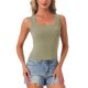 thumbnail image 4 of INSPIRE CHIC Camiseta sin mangas de algodón para mujer con cuello redondo ajustado y tirantes anchos L Verde, 4 of 6