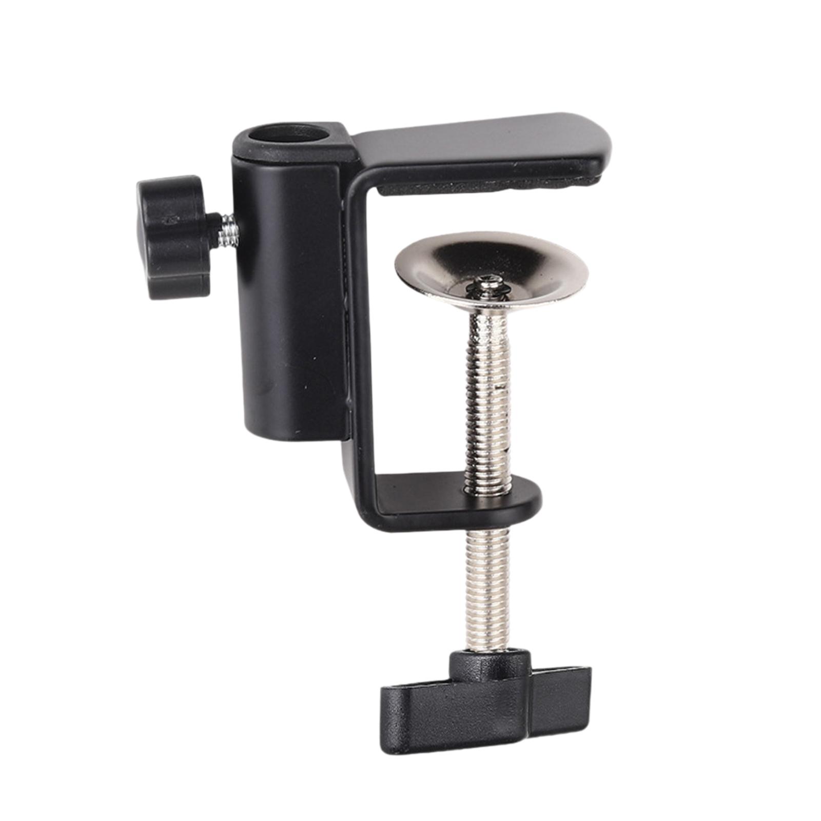 Magideal - Soporte De Brazo Con Abrazadera Para Montaje En Mesa, Práctico Soporte Para Cámara Resistente Con Clip Fijo, Soporte Para Micrófono Para Cámaras, Lámp Negro
