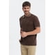 thumbnail image 2 of Polera Hombre Textura Cierre Polo Chocolate, 2 of 4