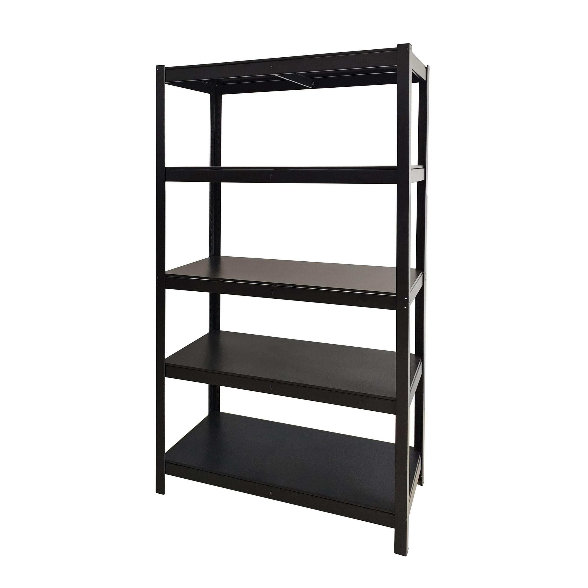 Metalbrein - Estante Metálico 183x90x40 Negro Bandeja Metálica - 5 Niveles