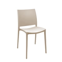 Silla Plástico Apilable Deco Dresden Beige Escandinavia