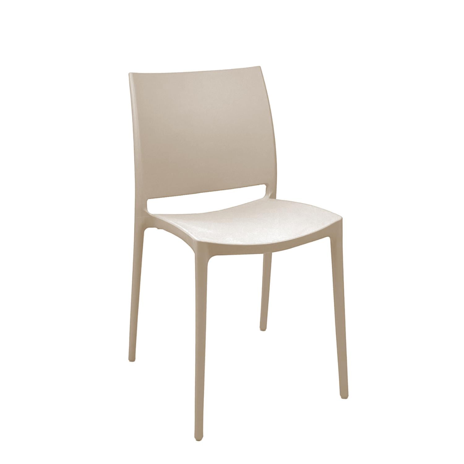 Silla Plástico Apilable Deco Dresden Beige Escandinavia Beige Tamaño Único