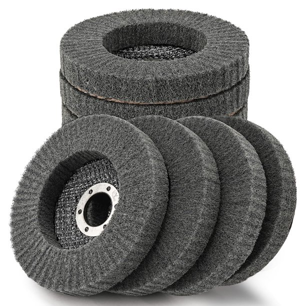 Amoladora angular NuoDunco de Flap Disc, 10 unidades, fibra de nailon, grano 600, 100 mm