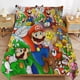 thumbnail image 1 of Super Mario Bed Duvet Cover Microfiber Bedding Sets 3D Printed Lightweight 3 Piece Comforter Sets for Kids Boys Girls, 1 of 5