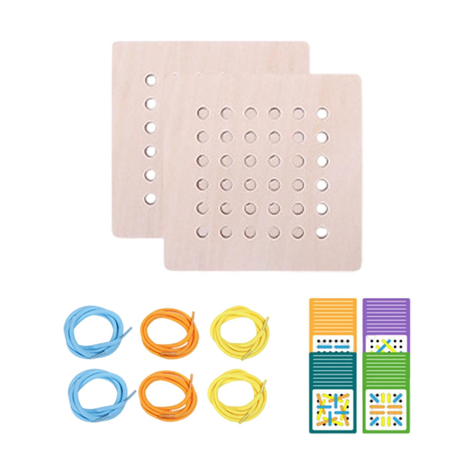 Bothyi - Juguetes Para Enhebrar, Interactivos Para Padres E Hijos Con Tarjetas, Formas Creativas De Cordones