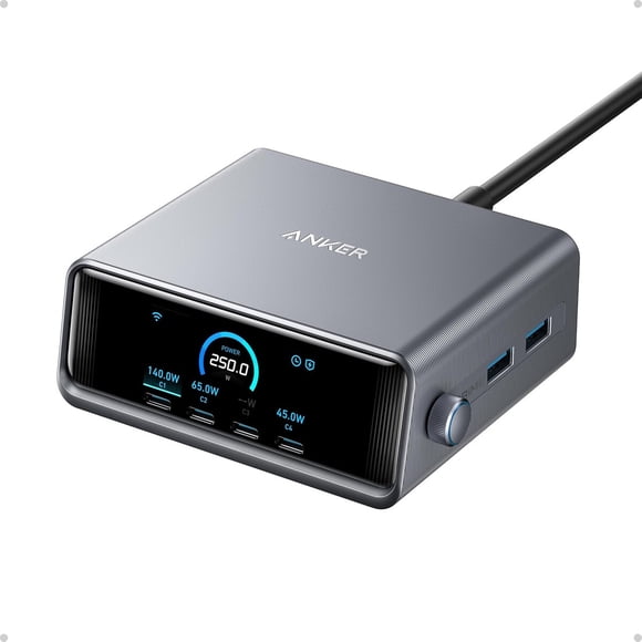 Cargador Prime 250w Gan Usb C Estación 6 Puertos