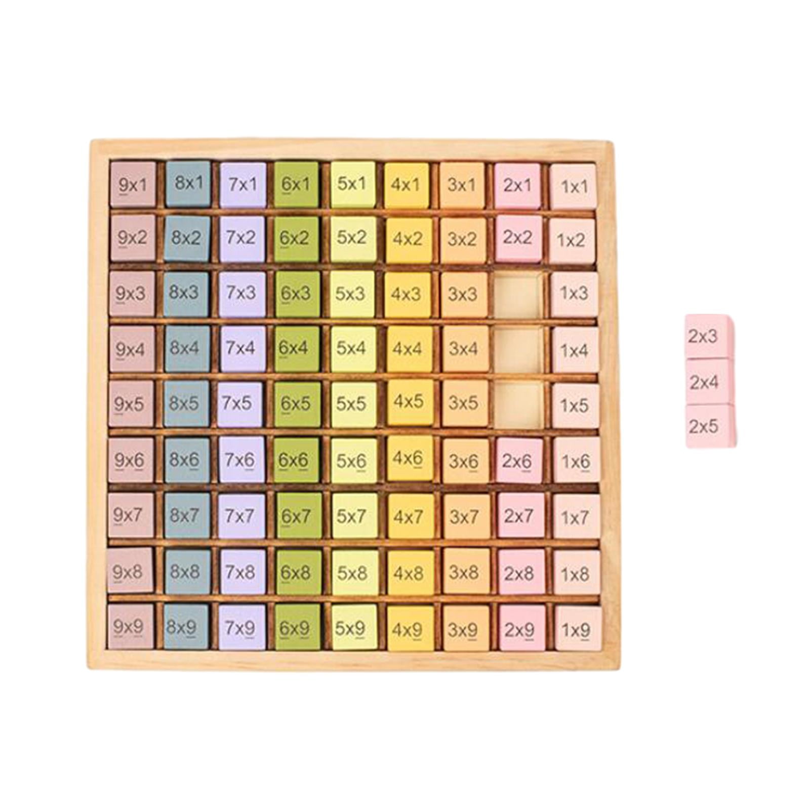 Bothyi - Tablero De Multiplicación De Arco Iris, Juguete Montessori, Juguete De Aprendizaje De Habilidades Matemáticas Para Niños De 1x1 A 9x9