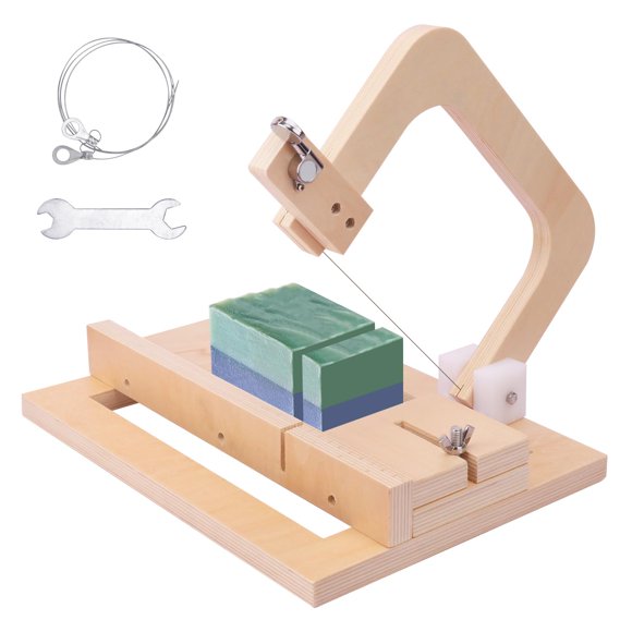 Cortador de jabón de madera kukmakri 34x24x19 cm con alambre ajustable