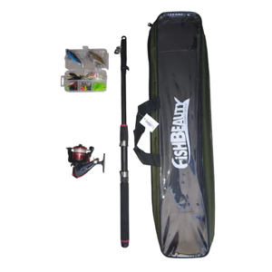 Genérico - Set Pesca Caña Telescópica Con Mosquero Y Carrete