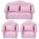 thumbnail image 3 of 1:12 1/12 muebles para casa de sofá, con cojines traseros Vintage hecho doble rosa DIY miniatura sillón para sala de accesorios, 3 of 5