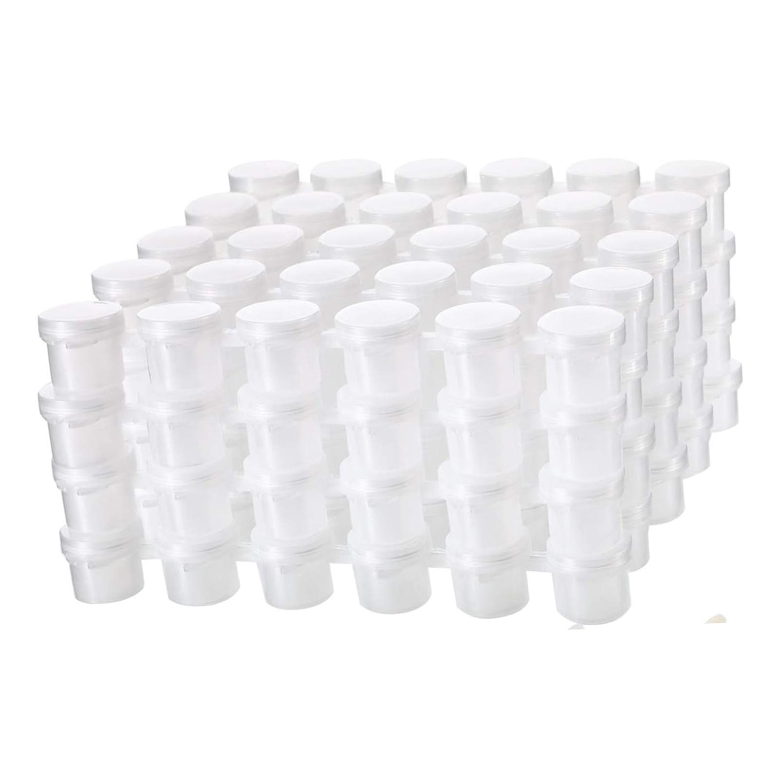 Magideal - Botes De Pintura Vacíos, Tiras De Pintura Vacías Para Niños, Contenedores De Almacenamiento De Pintura Acrílica Ligeros, Mini Vasos De Pintura Para Fi 20 Piezas 5Ml 17Cm