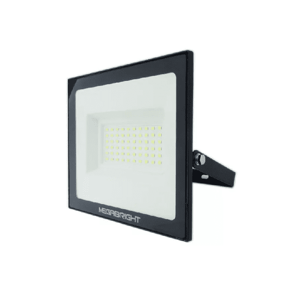 Foco Proyector LED Telco Flat 50W Megabright Negro Blanco Frío