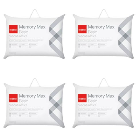 Pack 4 Almohadas Viscoelasticas Rosen Memory Max Basic King 42X80 Cm