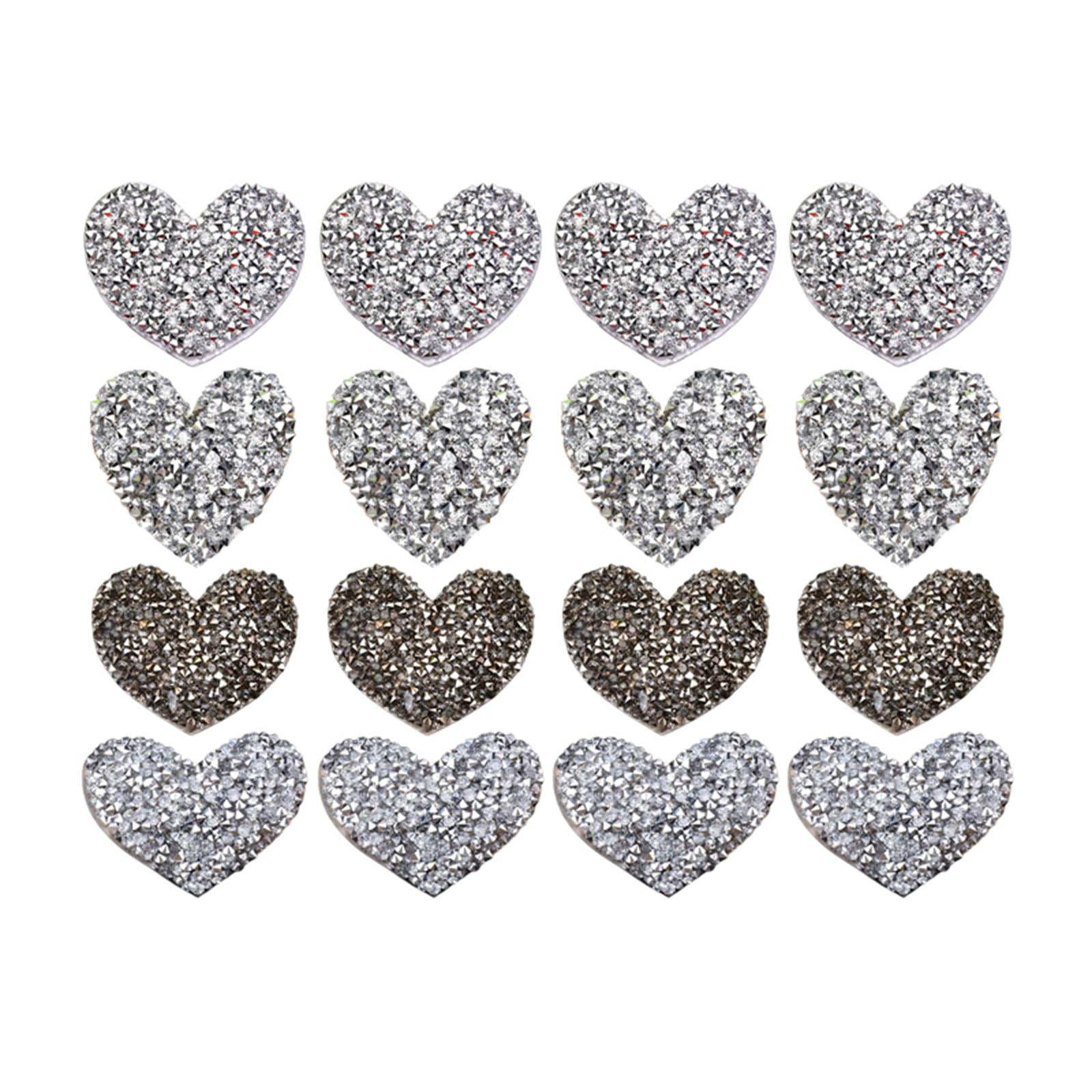 Bothyi - Parches Decorativos De Lentejuelas Brillantes Con Diamantes De Imitación Para Reparar Chaqueta De Vestir, Color Plateado, 16 Uds.