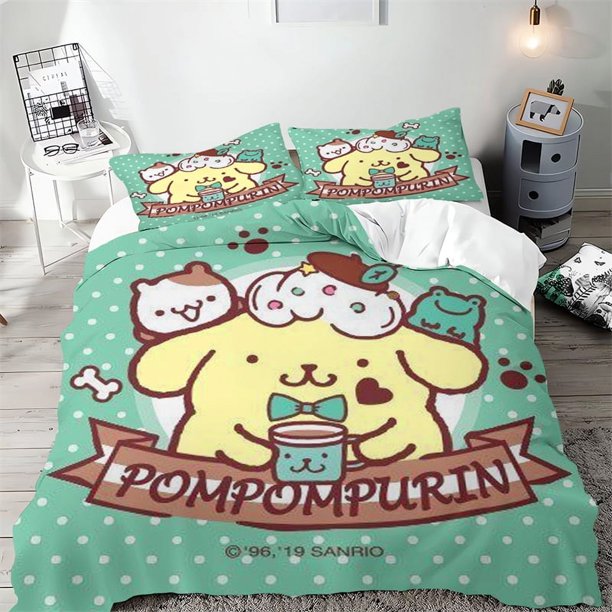 v1202 Bed Sheets Pompompurin Duvet Cover Bedding Set Multi-piece Single Double Bed Multi-size Multi-color Printing Sewing Needlework 3-Piece Bedding Set (1 Duvet Cover + 2 Pillow Shams) Bed Sheets ju1