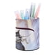 thumbnail image 1 of Liga de Súper Mascotas-theme Cylinder Pen Holder Pencil Organizer with Flannel Lining PVC Leather Material Cardboard Base for study work 10*8CM, 1 of 6
