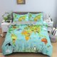 thumbnail image 1 of Map Pattern Bedding SetDuvet Cover Comforter Bed Set Quilt Cover Pillowcase Boys Girls Adults, 1 of 5