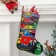 thumbnail image 2 of RAINBOW FRIENDS Tema: Calcetines de Navidad, fino lino blanco para colgar en escaleras y chimenea, decoración navideña para el hogar, regalo de Navidad. 45cm × 32cm, 2 of 5