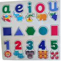 Genérico - Tabla Vocales Y Números Puzzle Encaje