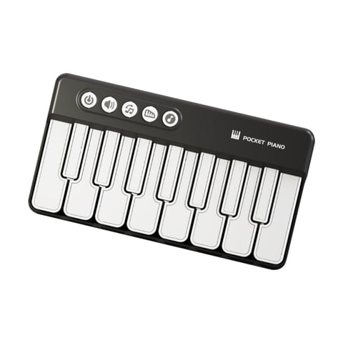 Magideal - Piano De Bolsillo Ligero, Órgano Electrónico Fácil De Usar, Piano De Juguete Para Niños, Teclado, Juguete Musical Para Bebé Para Cumpleaños, Acción De Negro