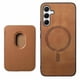 thumbnail image 1 of Funda de Cuero Magnética con Tarjetero para Samsung Galaxy A55 Cubierta Delgada Marrón, 1 of 5