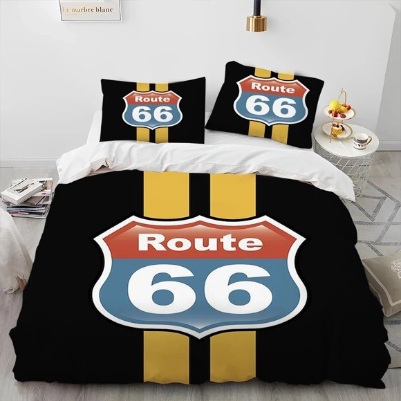 Historic Route ,Mother Road,mãe estrada Comforter Bedding Set,Duvet Cover Bed Set Quilt Pillowcase,king Queen Size Bedding SetBed Sheets