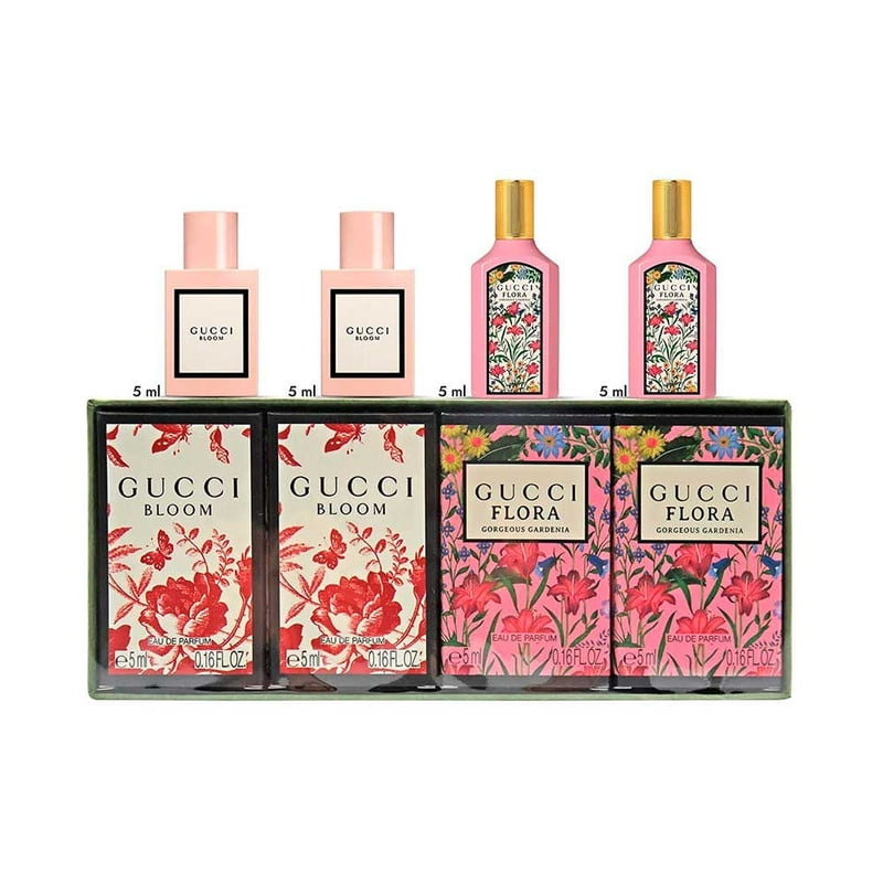 Perfume Mujer Gucci Bloom + Bloom + Flora + Flora Edp 5 Ml Mini Set De 4 Pcs