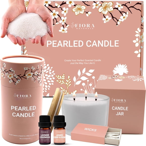 Kit para hacer velas Fiora Naturals Pearled Sand Wax 530 ml