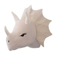 Magideal - Adornos De Pared De Dibujos Animados, Juguetes De Peluche Colgantes, Cabeza De Animales Para Regalo De Dormitorio Para , Decoración De Pared, Acc Beige