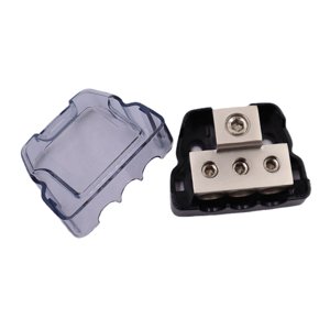 Magideal - Bloque De Distribución De Energía De Sonido Para Automóvil, 3 Vías 1X 0 Calibre Awg In, 3X 4 Calibre Awg Out Distributor Car Audio Splitter, Apto Para