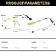 thumbnail image 4 of Gafas de sol cuadradas sin marco con ribete metálico en forma de serpiente para hombres y mujeres, gafas de sol de moda para hombres y mujeres, 4 of 5