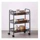 thumbnail image 2 of Carrito Organizador Frutero 3 Niveles Negro Metalico Multiusos con Ruedas, 2 of 4