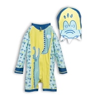 Traje De Baño Bebe Niño Verde Pillin