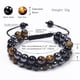 thumbnail image 5 of Pulsera de triple protección, auténtica obsidiana negra de ojo de tigre y hematita de 8 mm para hombres y mujeres. Pulseras curativas de cristal que traen suerte, prosperidad y felicidad., 5 of 5