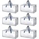 thumbnail image 1 of Bolsas de mudanza HealSmart extra grandes de 95 litros, paquete de 6 con cremalleras transparentes, 1 of 7