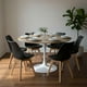 thumbnail image 1 of Comedor Mesa Tulip 120 cm (Cubierta Efecto Madera) + 6 Sillas Tulip Negro, 1 of 2