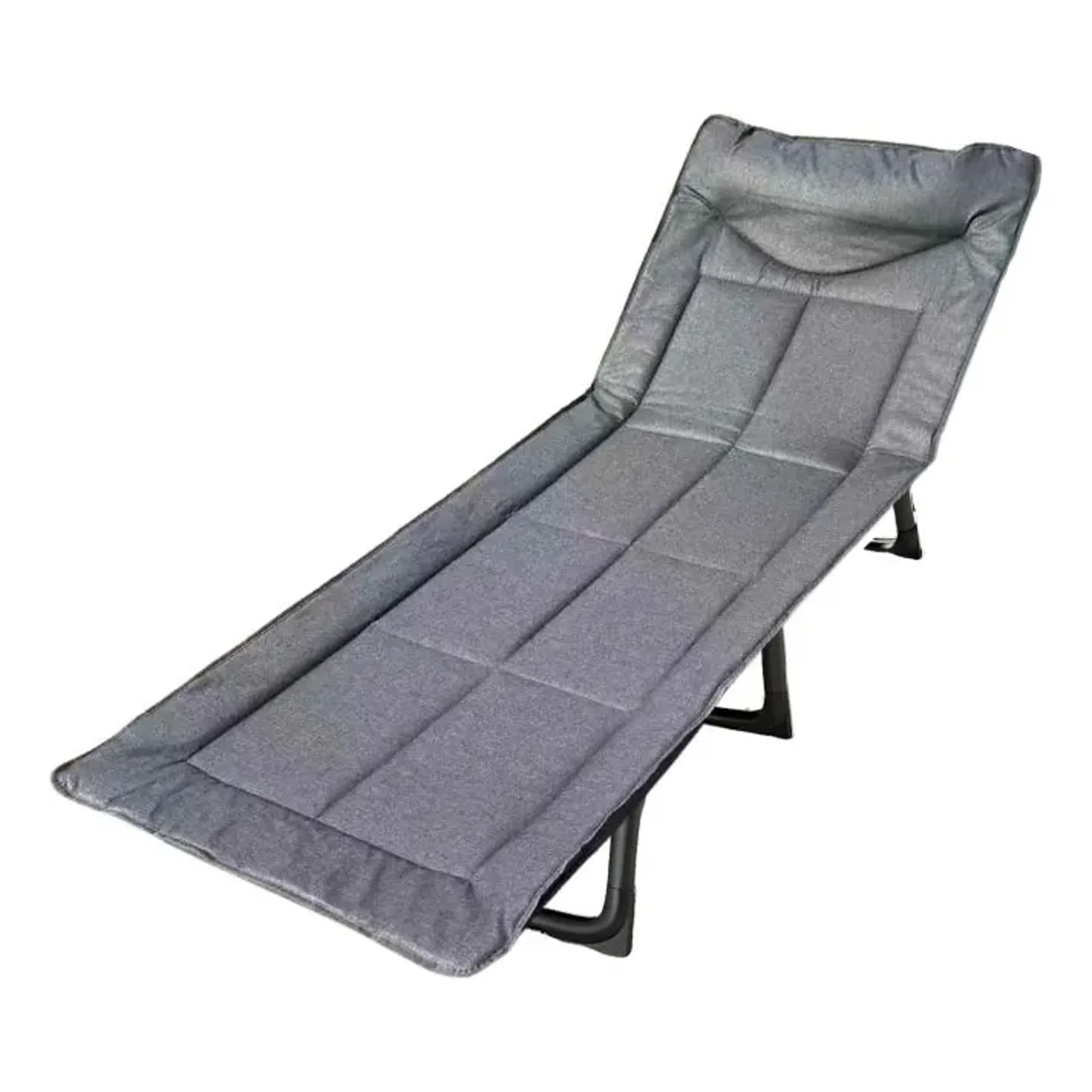 Pitaya - Cama Silla Reposera Plegable Con Acolchada Desmontable Negro