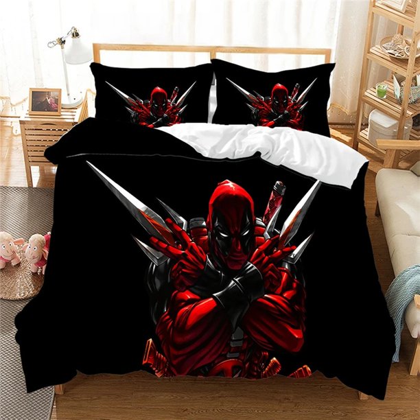 Deadpool & Friend Bedding Set Single Twin Full Queen King Size Bed Set Bedroom Duvet Cover Beddings Suit Birthday Gift Bed Sheets