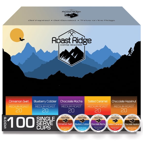 Cápsulas de café Roast Ridge para cafeteras Keurig K-Cup, 100 unidades