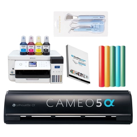 Nuevo Kit Inicio Silhouette Cameo 5 Alpha Black + Impresora F170