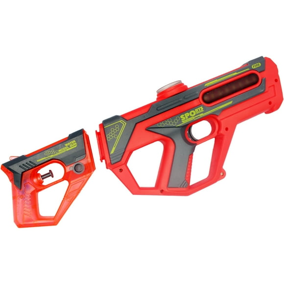 Escopeta Pistola Lanza Agua 2 en 1 Recargable Rojo - PS