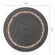 thumbnail image 5 of Juego de 6 manteles individuales tejidos estilo rústico para decoración de mesa de comedor - Interior, lavables, limpiables, manteles de cocina gris oscuro 11.8x11.8 pulgadas, 5 of 5