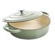thumbnail image 2 of Braiser Crock-Pot de hierro fundido esmaltado artesanal, 5 litros con tapa, color pistacho, 2 of 6