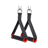 Magideal - Manijas De Banda De Resistencia, Empuñaduras De Fijación, Correa De Bíceps Y Tríceps, Manijas De Máquina Para Levantamiento De Pesas, Sistema De Polea Rojo