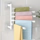 thumbnail image 5 of 1pc Bathroom Punch-free Wall Hanging Rotating Towel Rack, Toilet Shelf, Multi-layer Hanging Rod, Washroom Hanging Folding Rack, 5 of 5