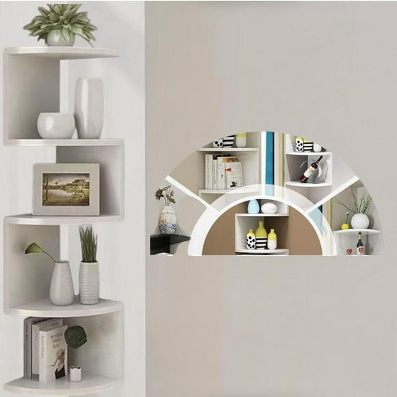 Esquinero Flotante 5 Niveles Repisa Multifuncional Decorativa