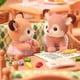 thumbnail image 3 of Juguete Calico Critters Gemelos Ciervo con Set de Carrito de Empuje, 3 of 8