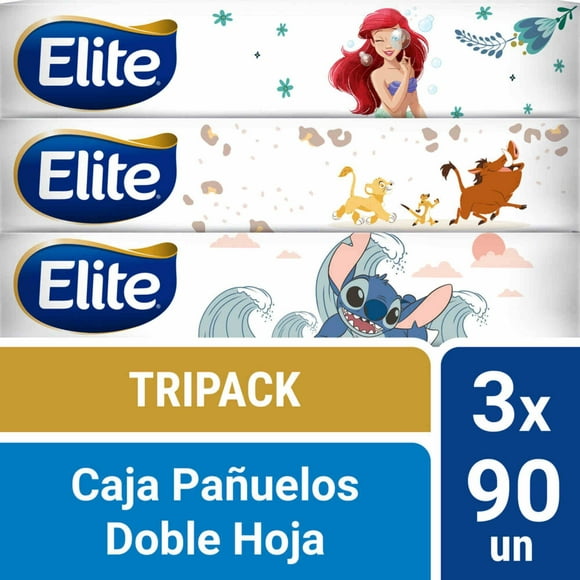 Pañuelos Facial Doble Hoja Disney 3 Paquetes de 90 Pañuelos, 1 Un